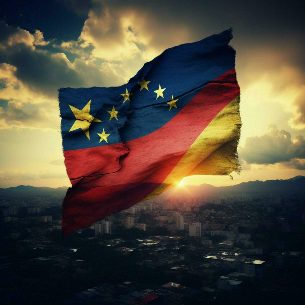 bandeira do Venezuela Alto qualidade 4k ultra foto