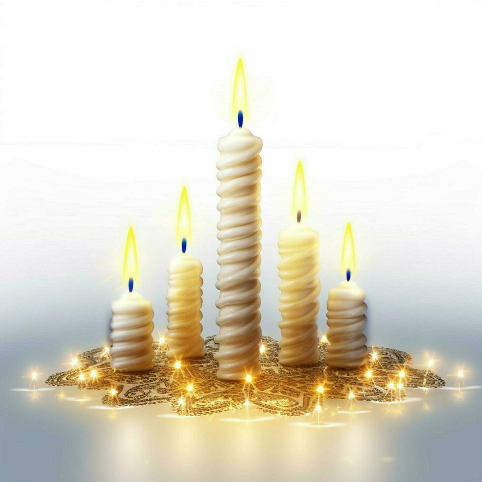 hanukkah fundos com branco fundo Alto foto