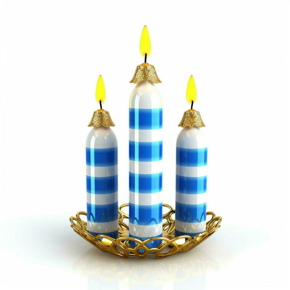 feliz hanukkah com branco fundo Alto qualidade foto