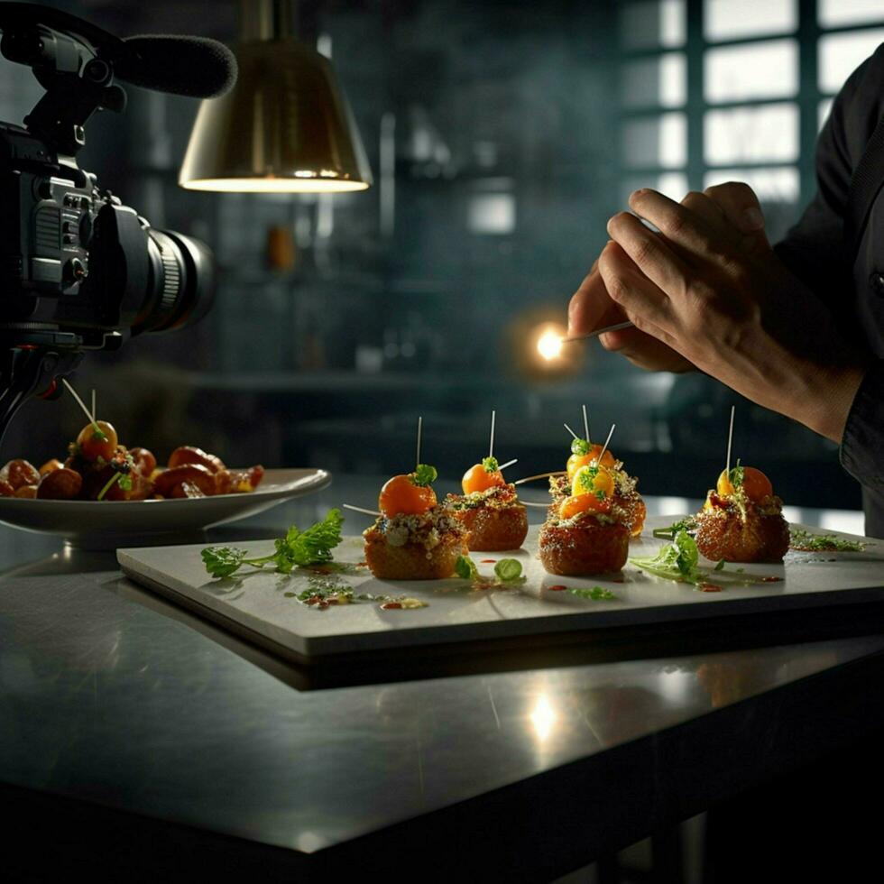 fotorrealista profissional Comida comercial fotografia foto