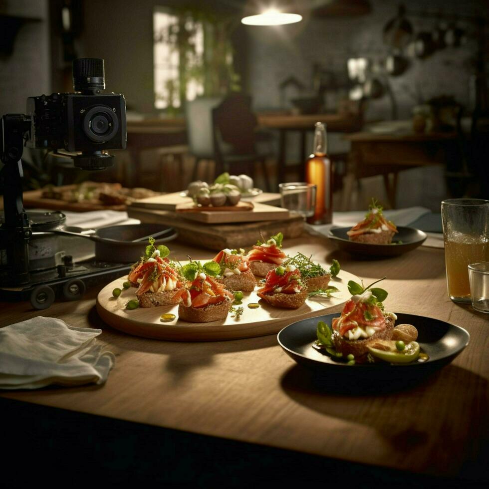 fotorrealista profissional Comida comercial fotografia foto