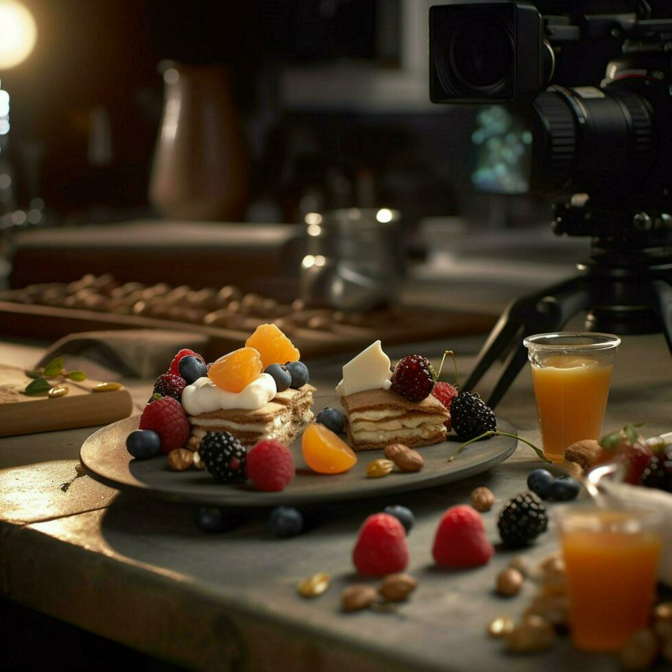 fotorrealista profissional Comida comercial fotografia foto