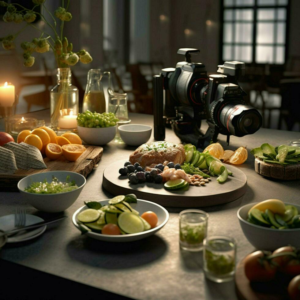 fotorrealista profissional Comida comercial fotografia foto