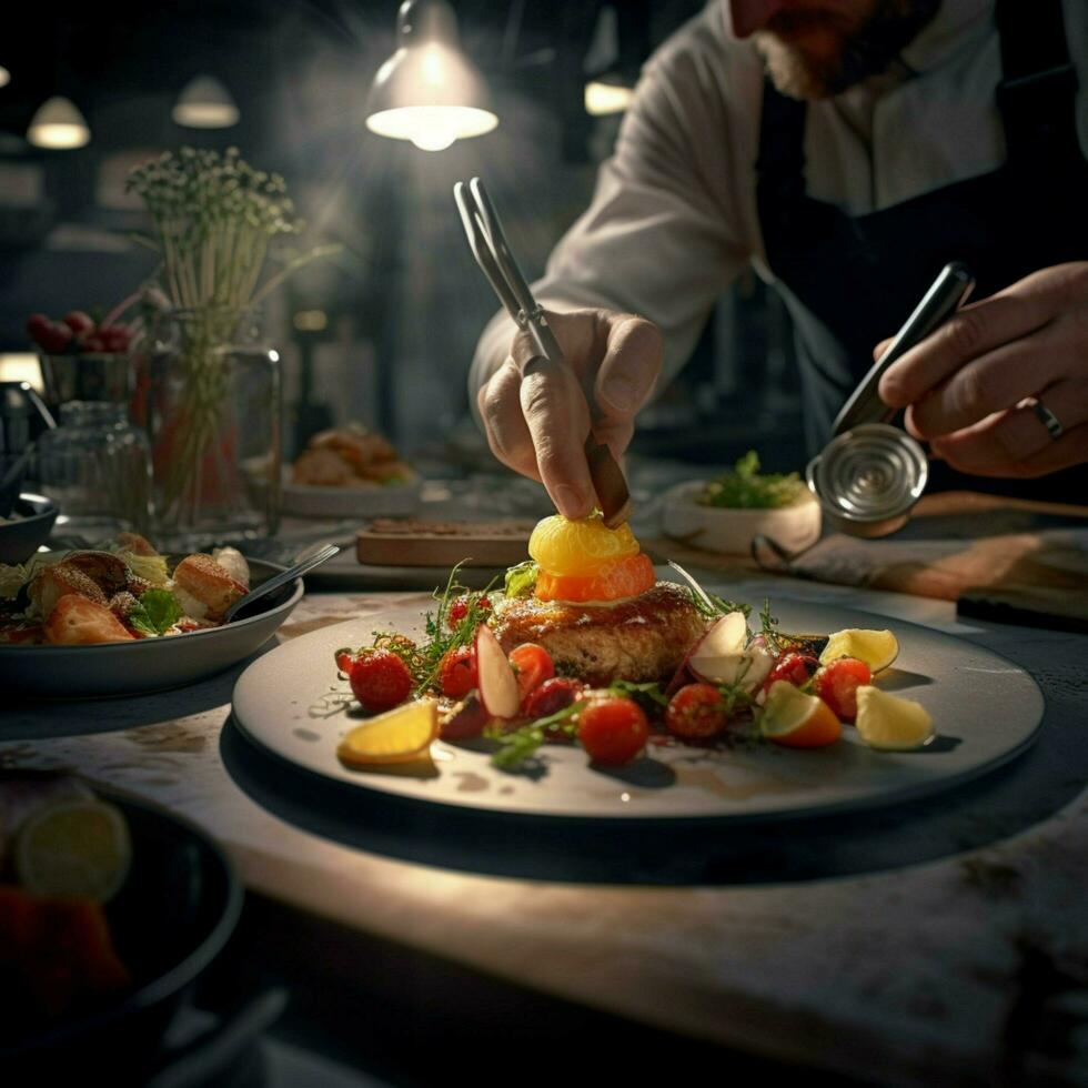 fotorrealista profissional Comida comercial fotografia foto