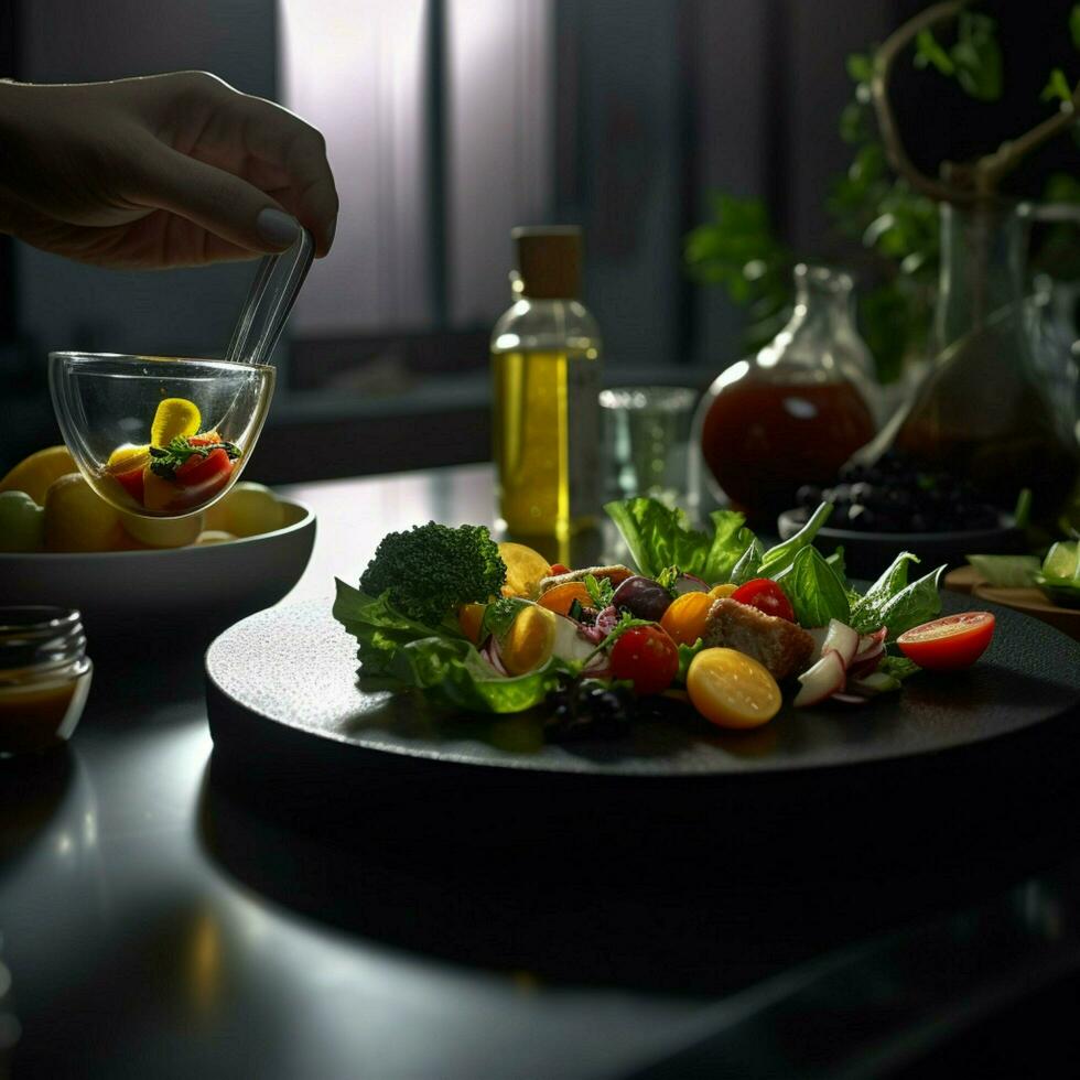 fotorrealista profissional Comida comercial fotografia foto