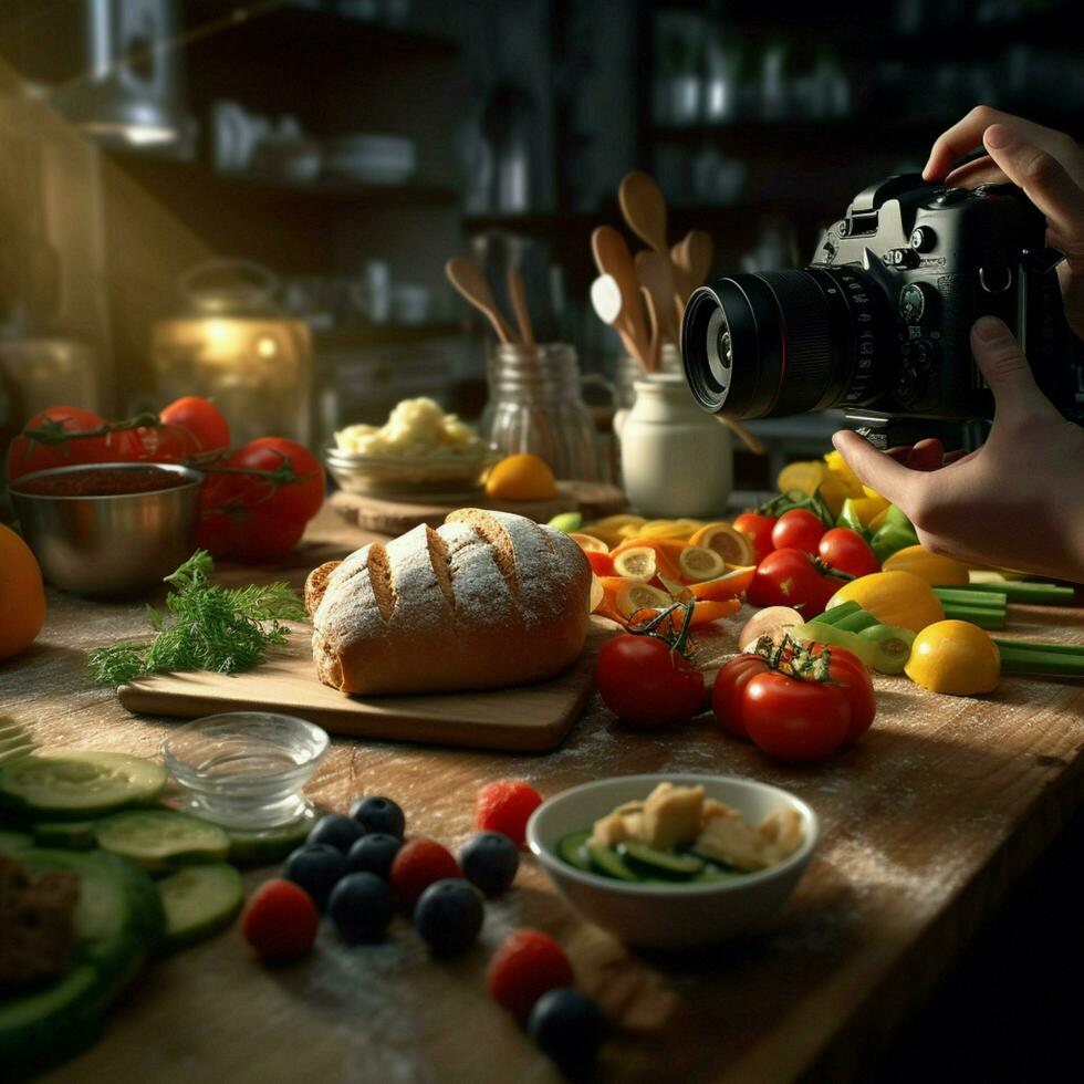 fotorrealista profissional Comida comercial fotografia foto