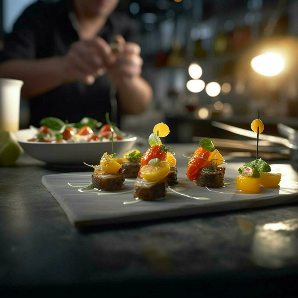 fotorrealista profissional Comida comercial fotografia foto