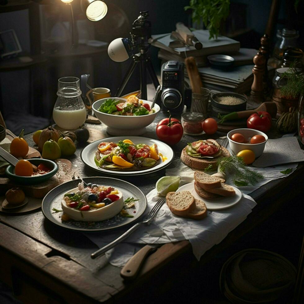 fotorrealista profissional Comida comercial fotografia foto