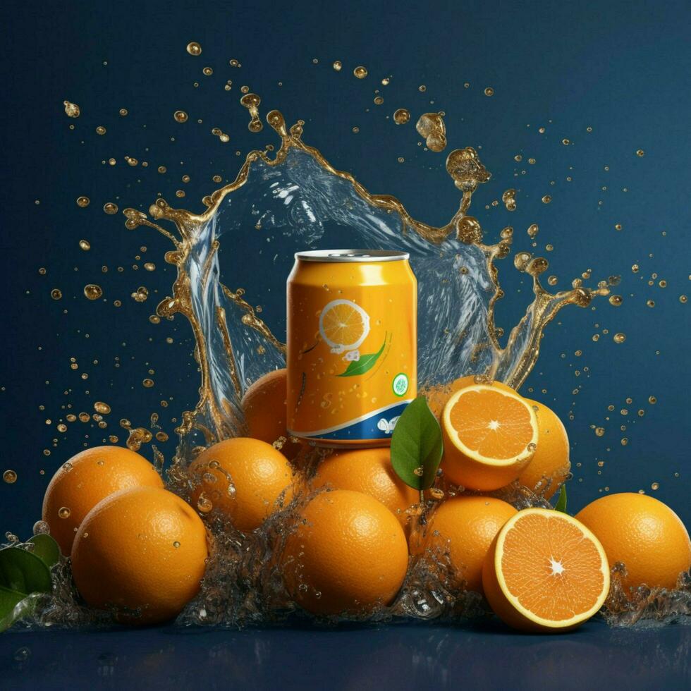 produtos tiros do laranja Alto qualidade 4k ultra foto