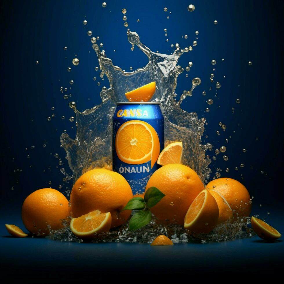 produtos tiros do laranja Alto qualidade 4k ultra foto