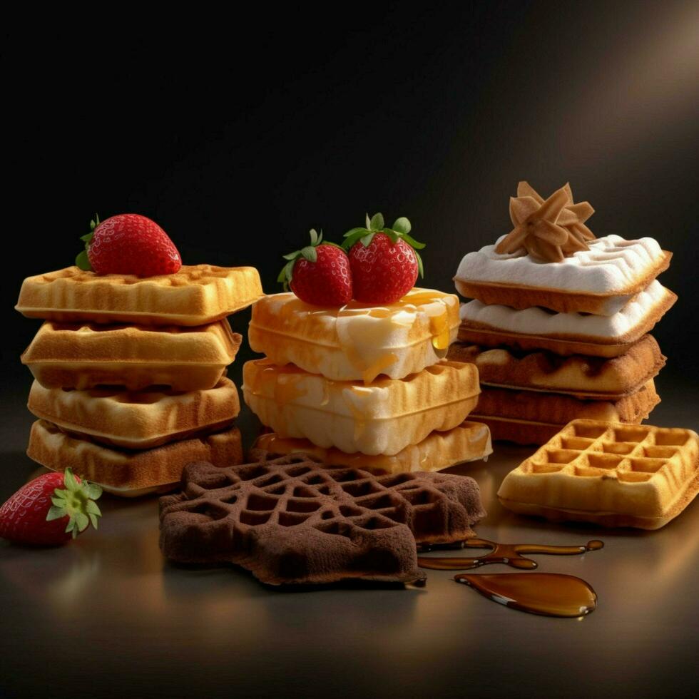 produtos tiros do waffles Alto qualidade 4k ultra h foto