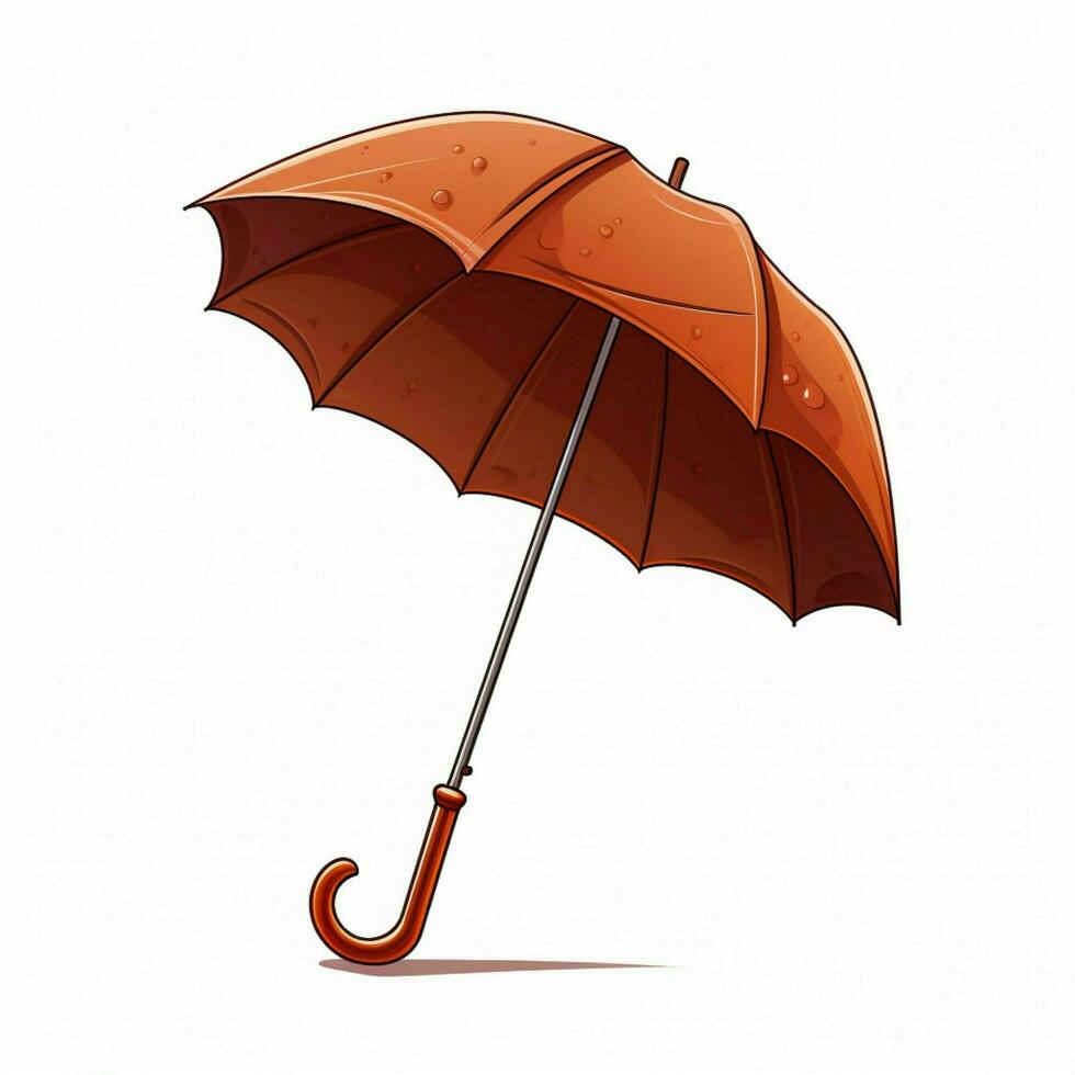 fechadas guarda-chuva 2d desenho animado ilustração em branco fundo foto