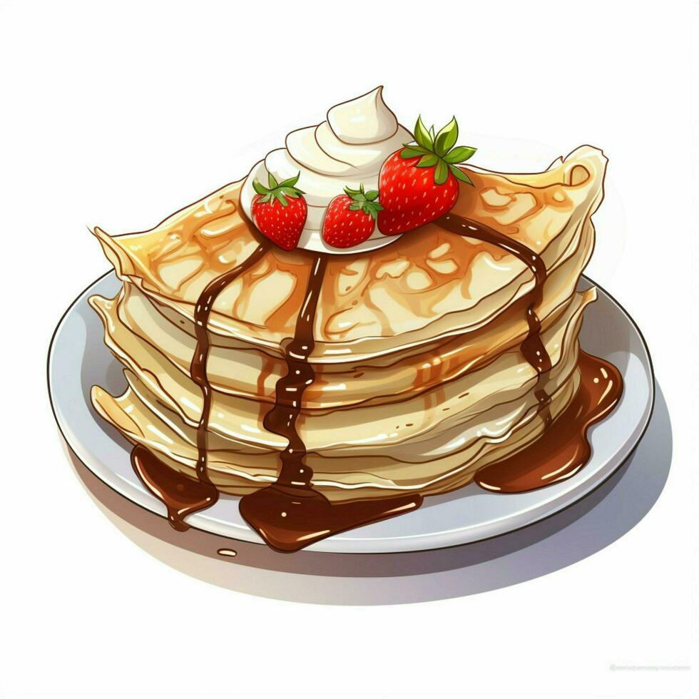 crepes 2d vetor ilustração desenho animado dentro branco fundo foto