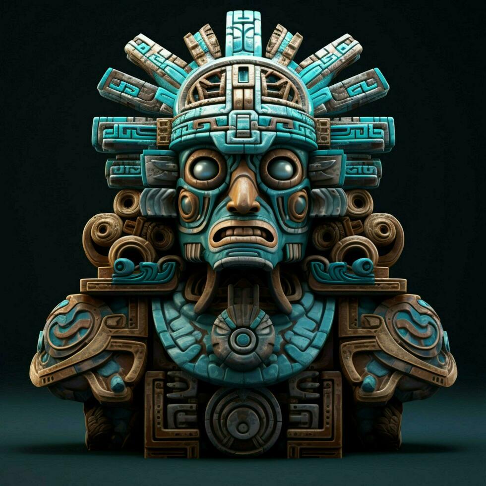 Projeto uma 3d avatar inspirado de antigo maia civilização foto