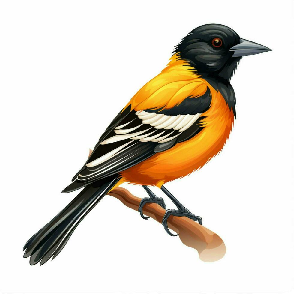 oriole 2d desenho animado vetor ilustração em branco fundo foto