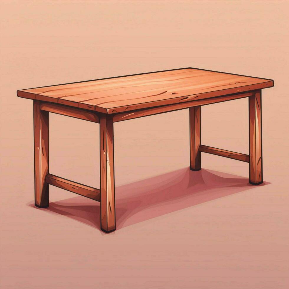 mesa 2d desenho animado vetor ilustração em branco fundo h foto