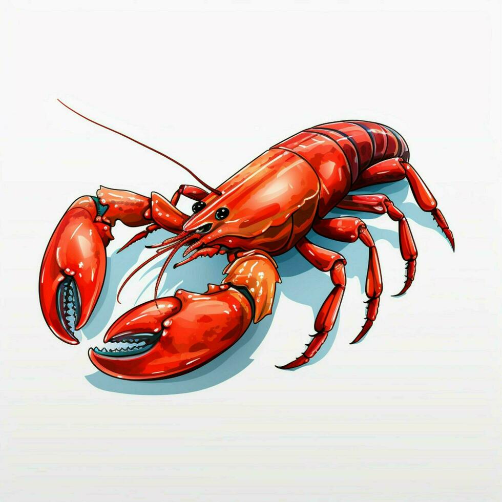 yabby 2d vetor ilustração desenho animado dentro branco fundo h foto