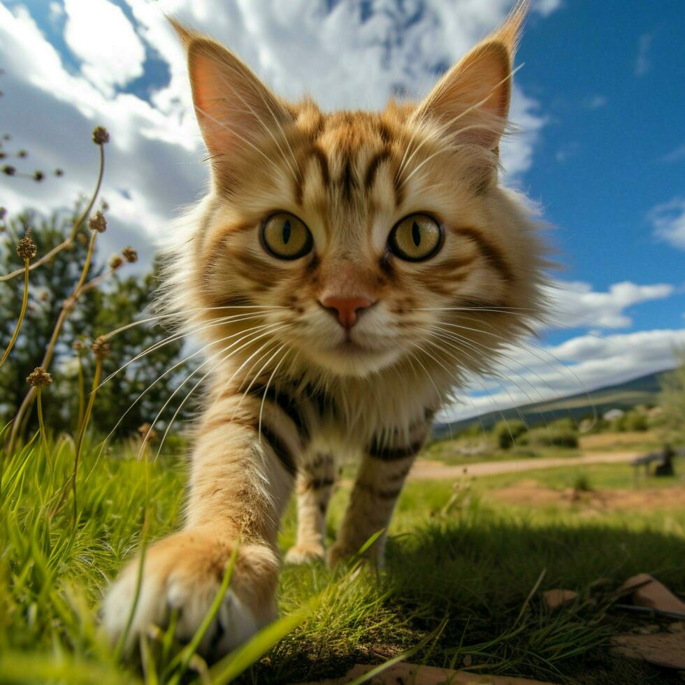 foto do gato diferente Câmera ângulo cheio tiro Alto qualidade