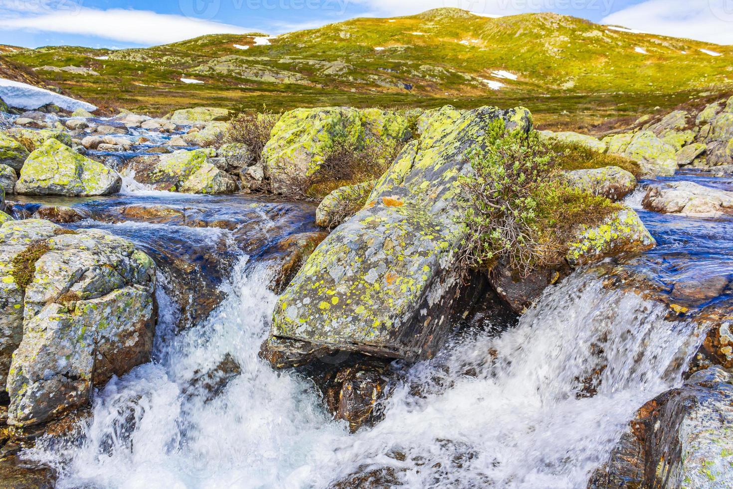 rio storebottane no lago vavatn em hemsedal, noruega foto