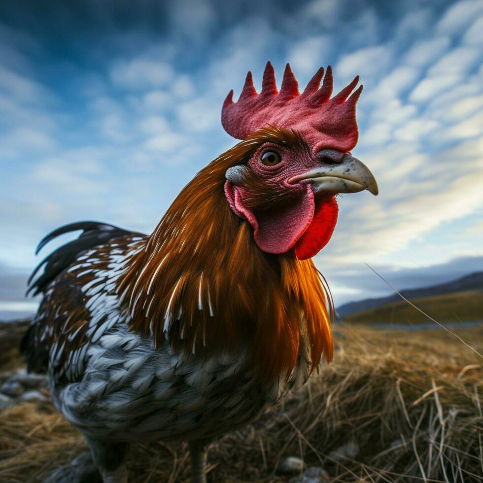 galinha selvagem vida fotografia hdr 4k foto