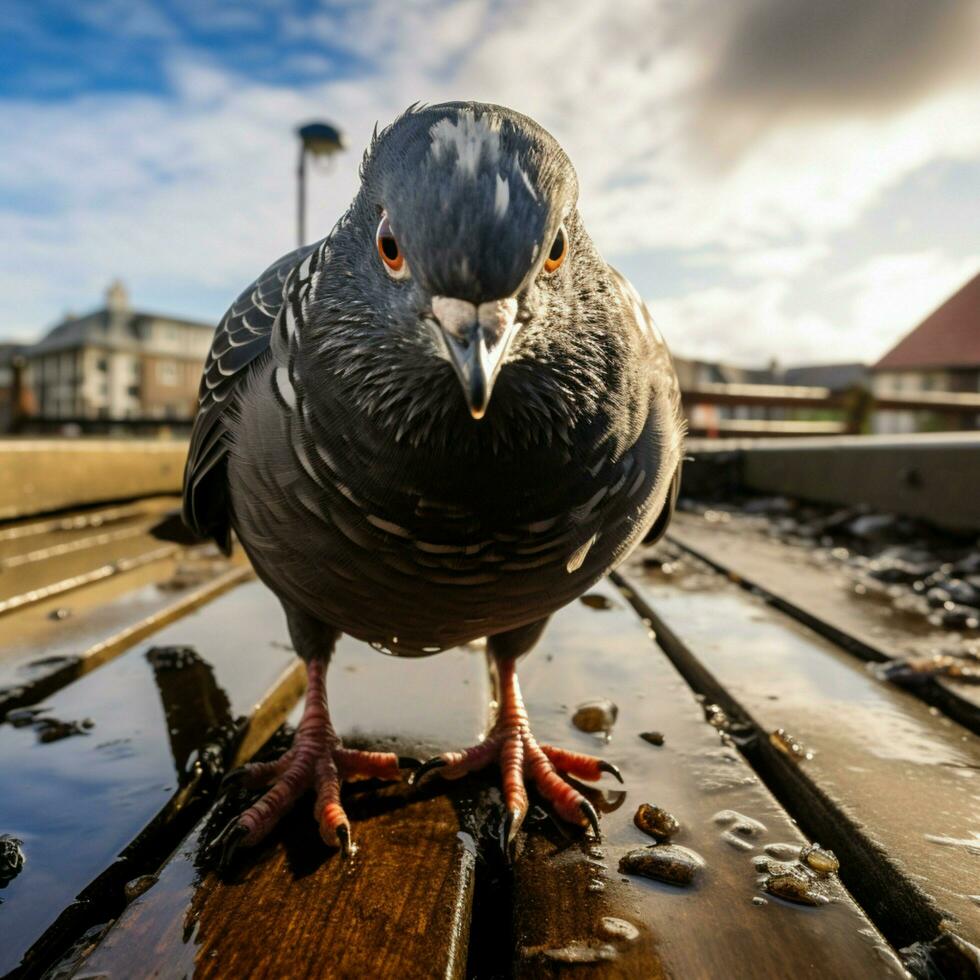 Pombo selvagem vida fotografia hdr 4k foto