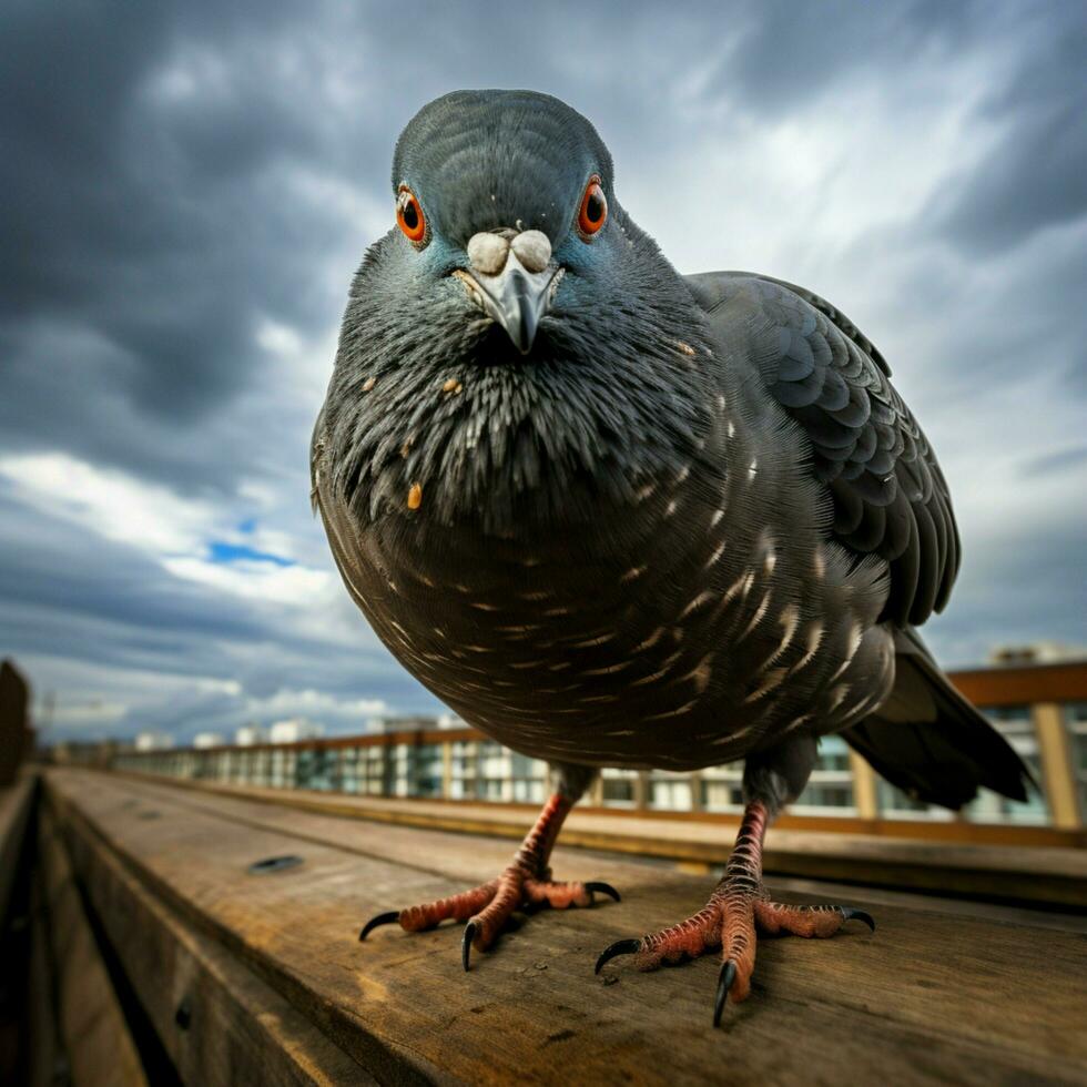 Pombo selvagem vida fotografia hdr 4k foto