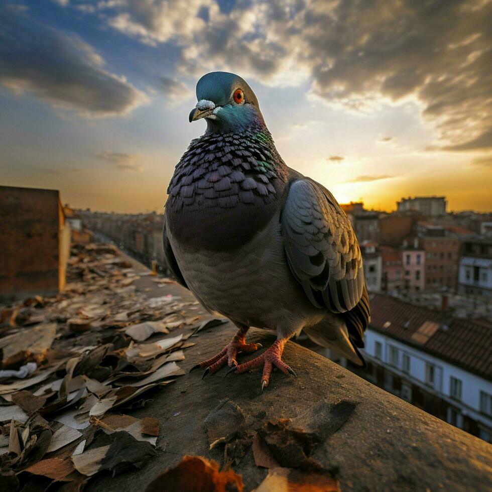 Pombo selvagem vida fotografia hdr 4k foto