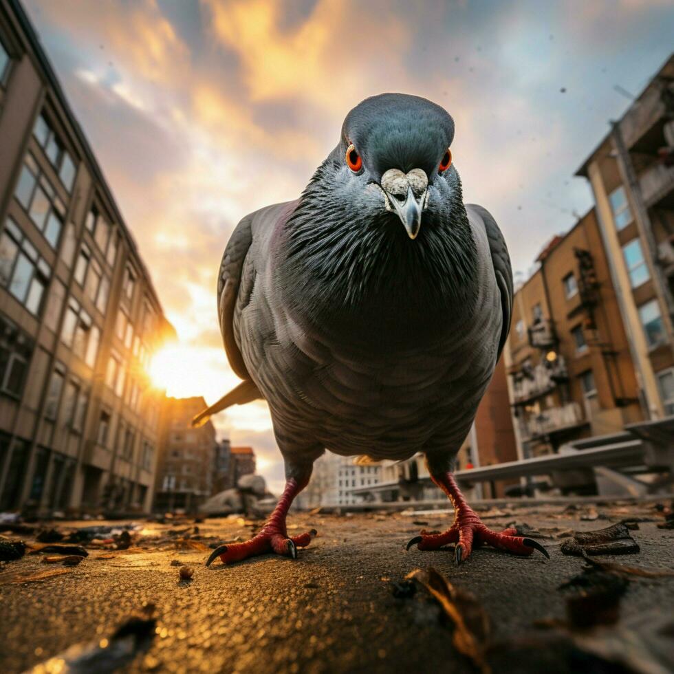 Pombo selvagem vida fotografia hdr 4k foto