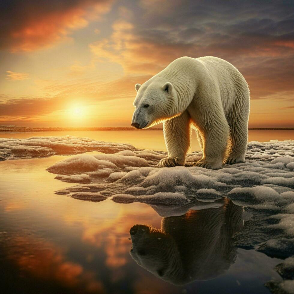 polar Urso selvagem vida fotografia hdr 4k foto