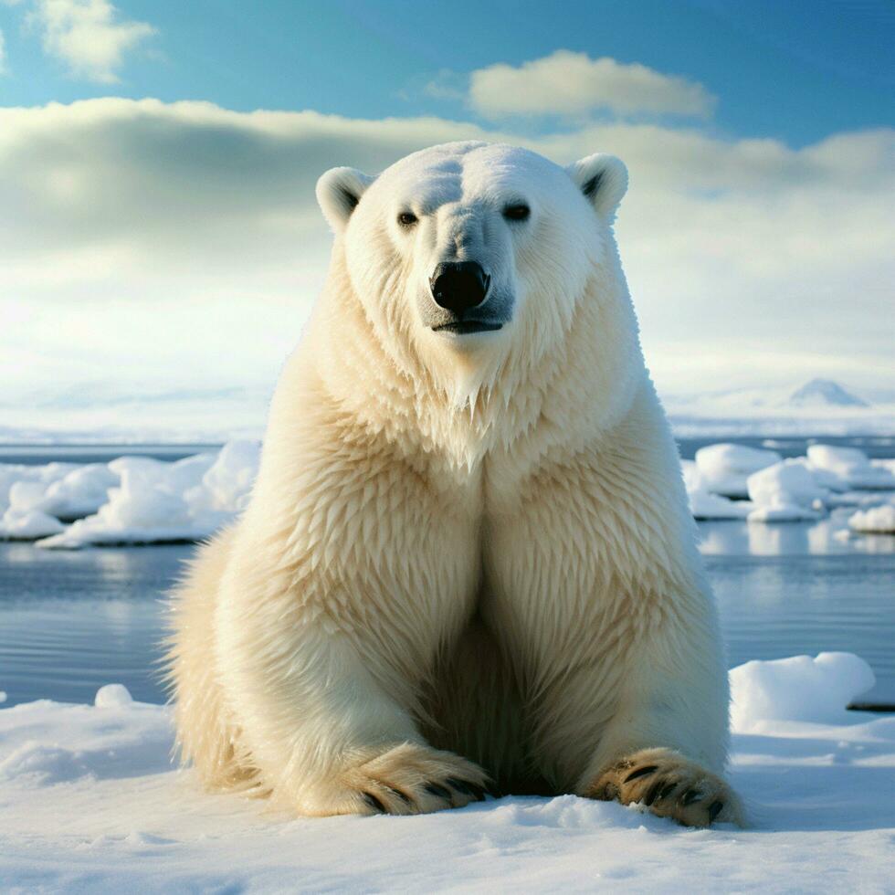 polar Urso selvagem vida fotografia hdr 4k foto