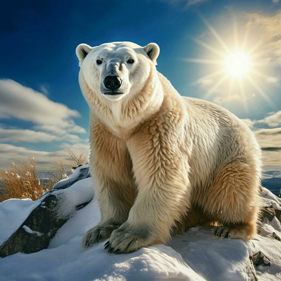 polar Urso selvagem vida fotografia hdr 4k foto