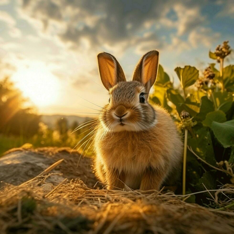 Coelho selvagem vida fotografia hdr 4k foto