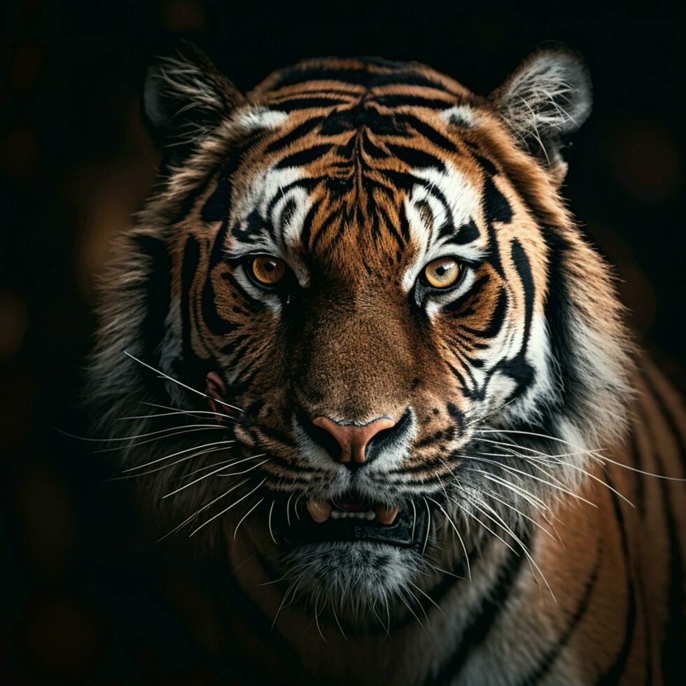 tigre estético realista cinematográfico cru épico macro foto