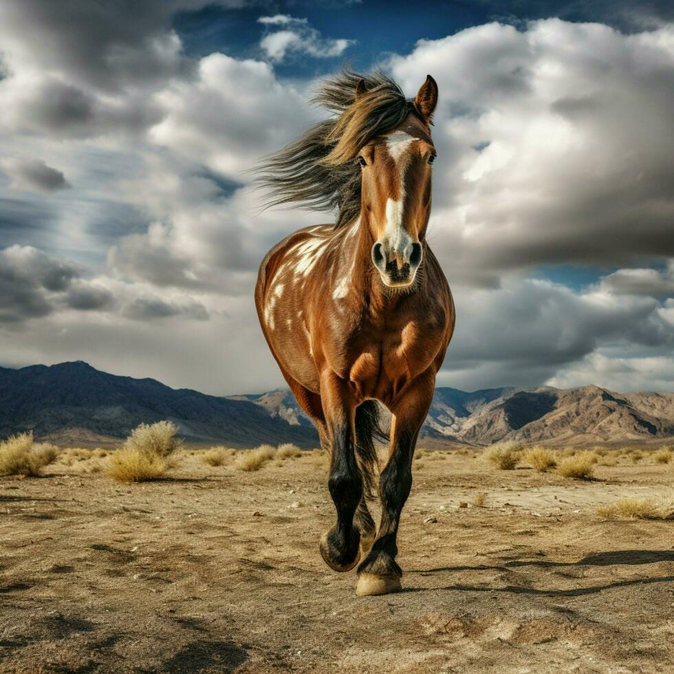 foto do cavalo cheio tiro Alto qualidade hdr 16k ultra hd