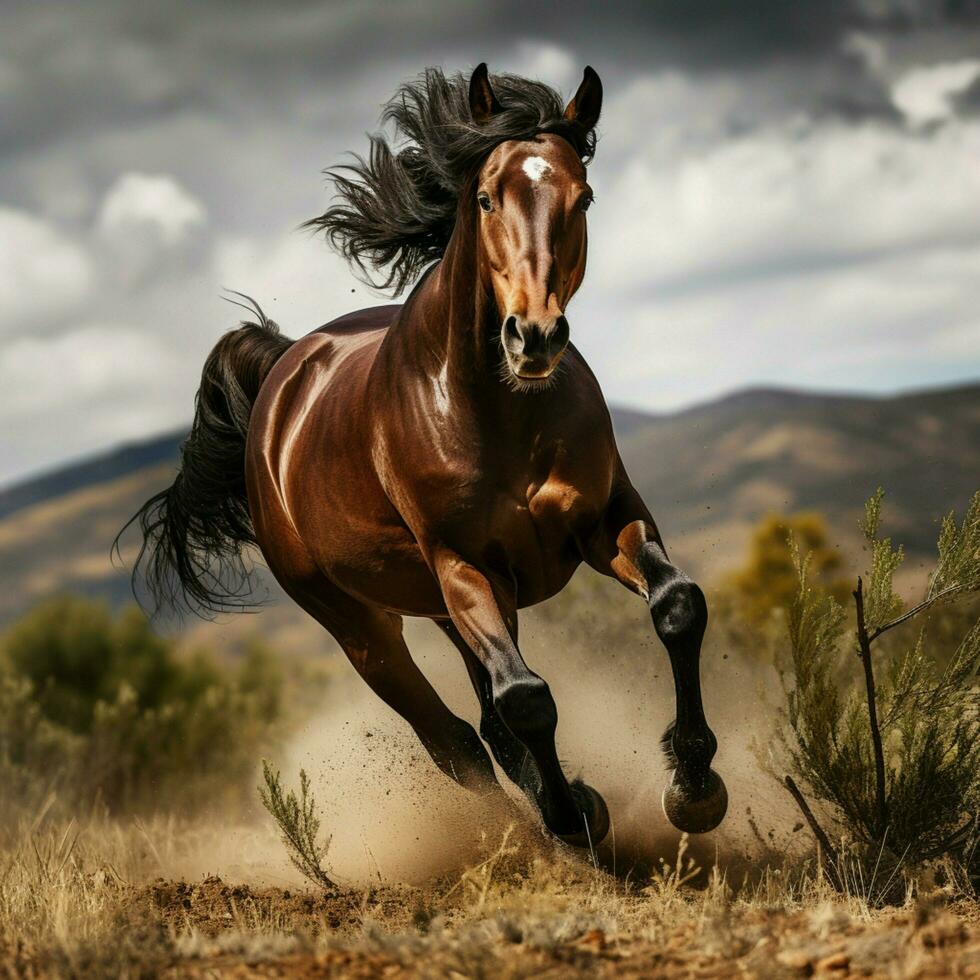 foto do cavalo cheio tiro Alto qualidade hdr 16k ultra hd