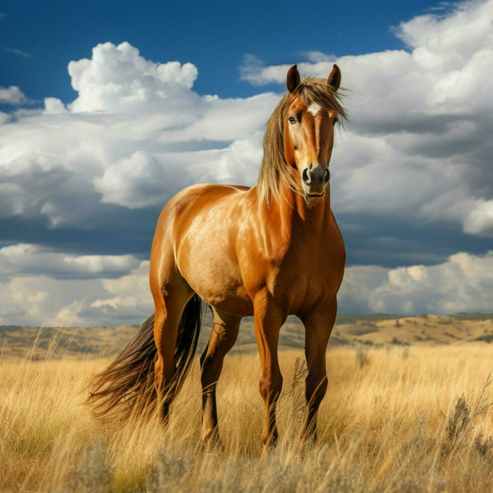 foto do cavalo cheio tiro Alto qualidade hdr 16k ultra hd