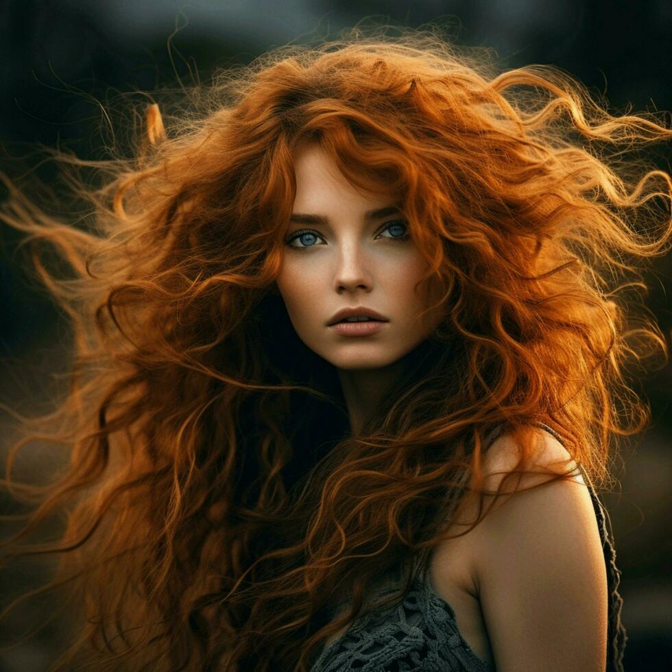 mulher cabelo estilo selvagem vida fotografia hdr 4k foto