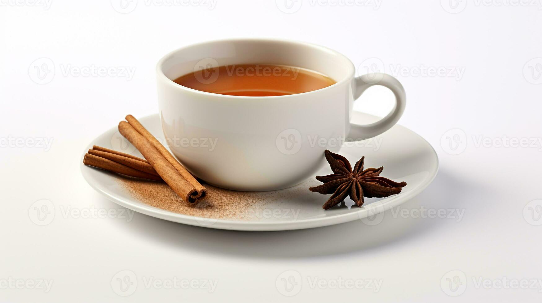 foto do uma canela chá beber isolado em branco fundo. generativo ai