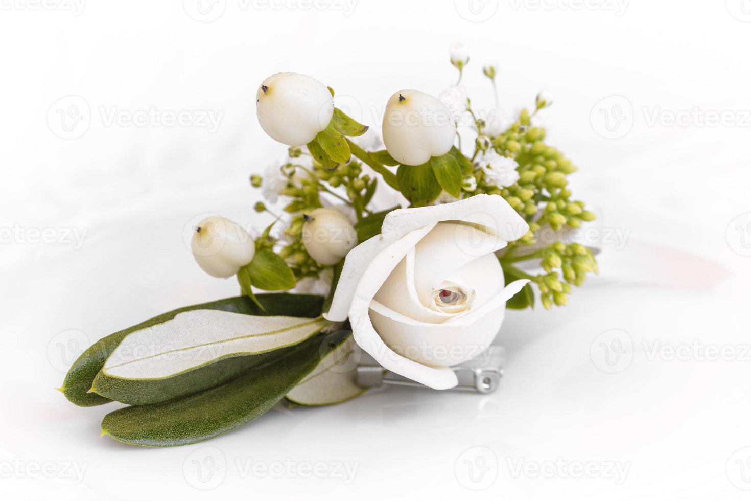buquê de rosas e flores usado para um casamento foto