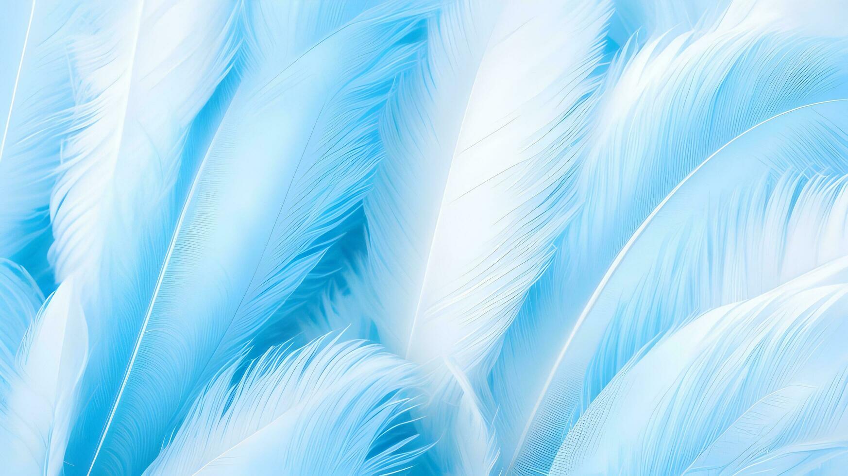 abstrato suave foco fundo com uma □ Gentil azul cor paleta, enfatizando a suavidade e delicadeza do pássaro penas foto