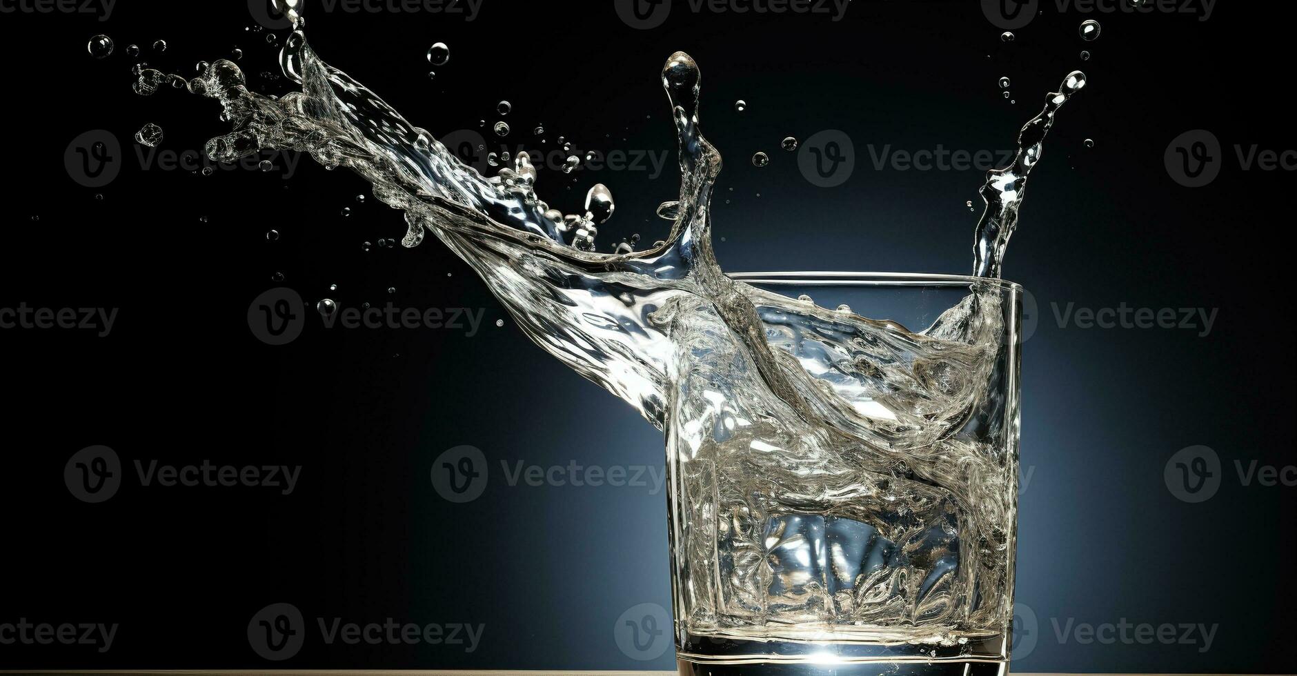 vidro do água ser preenchidas com água. criada com generativo ai foto