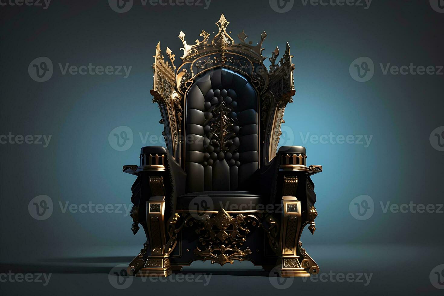 real trono isolado em transparente fundo. Sombrio gótico trono. majestoso trono, gerar ai foto