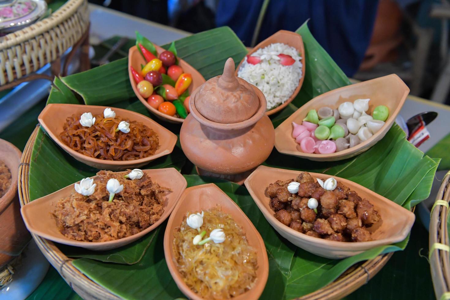 khao chae, comida tradicional tailandesa foto