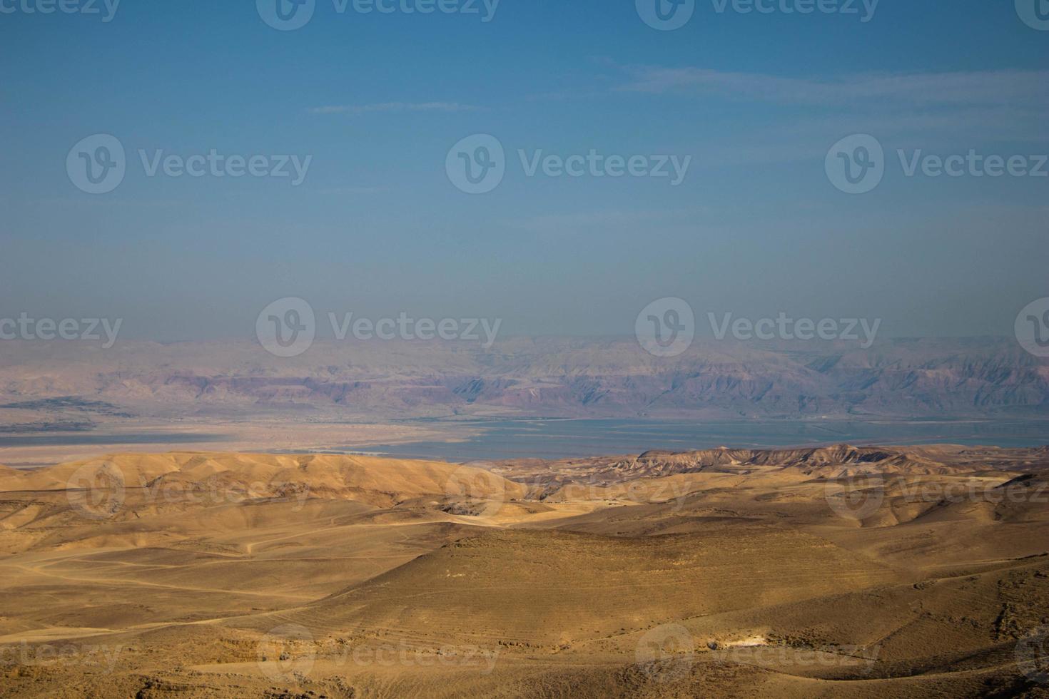 vista do deserto do deserto da Judéia, Israel foto