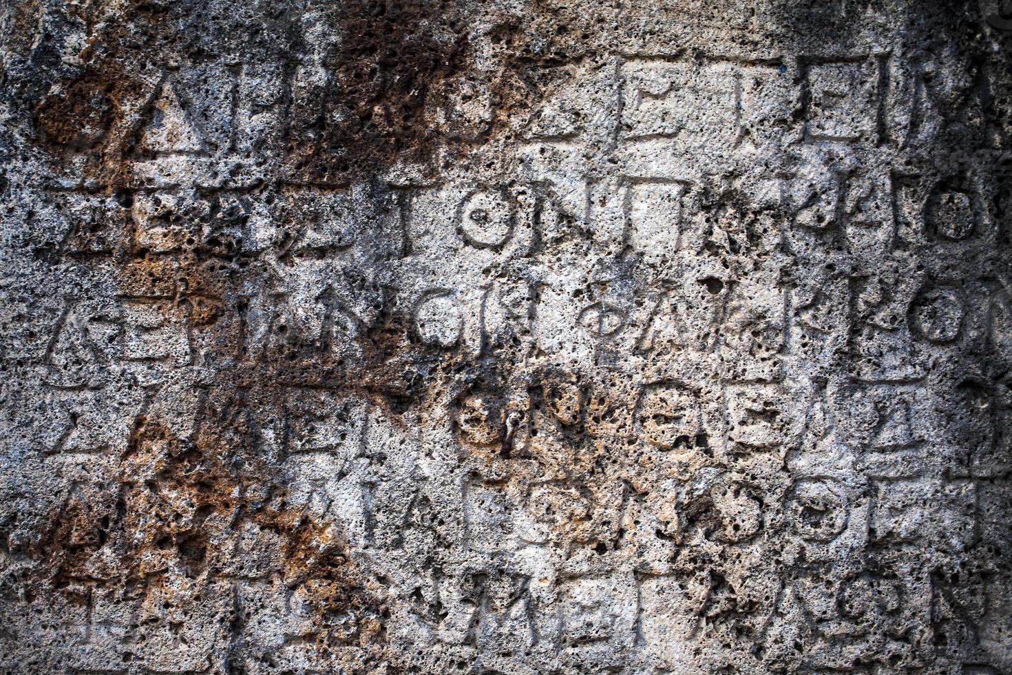 símbolos históricos assinam alfabetos do antigo Egito foto