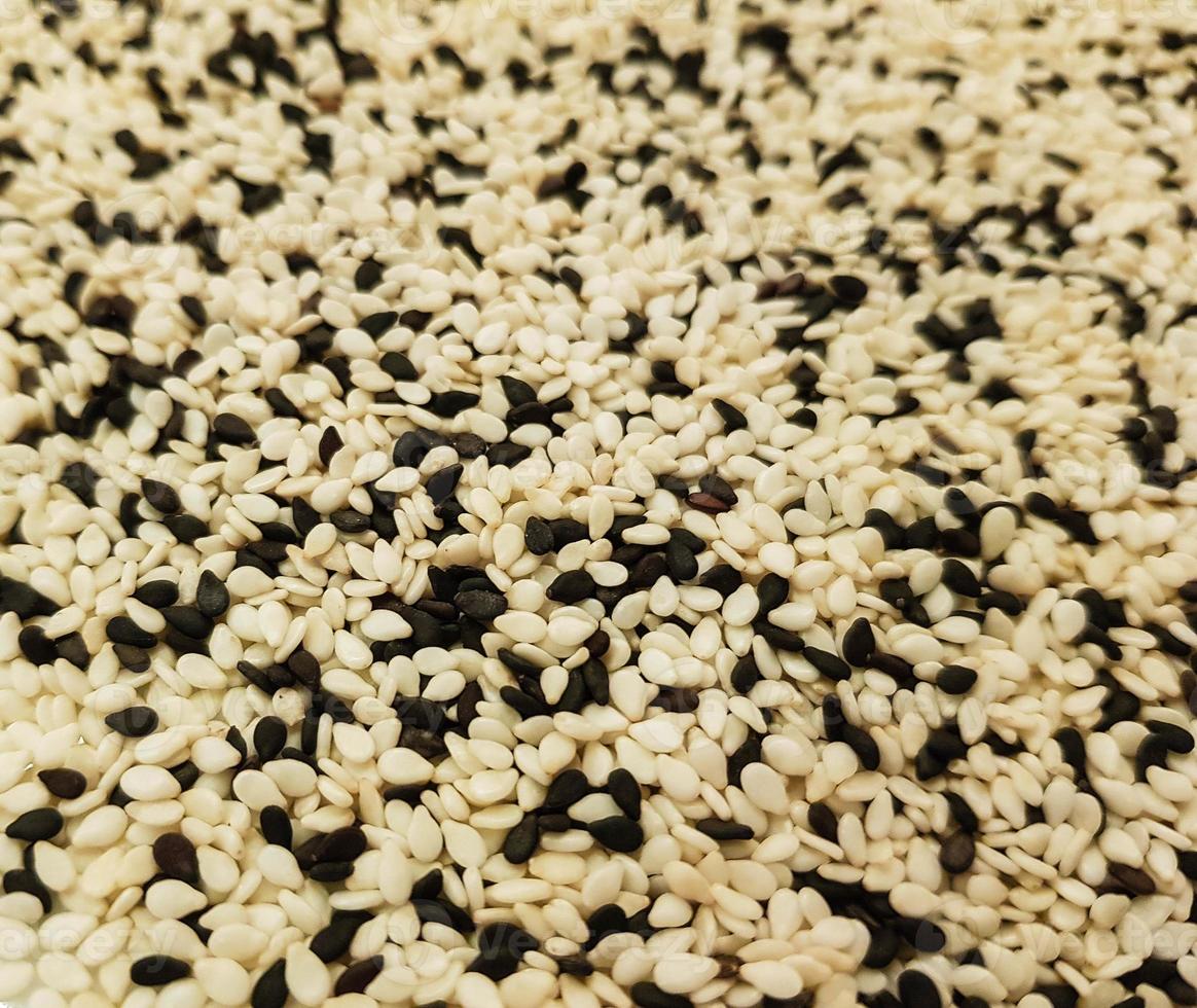 close-up de sementes de gergelim foto