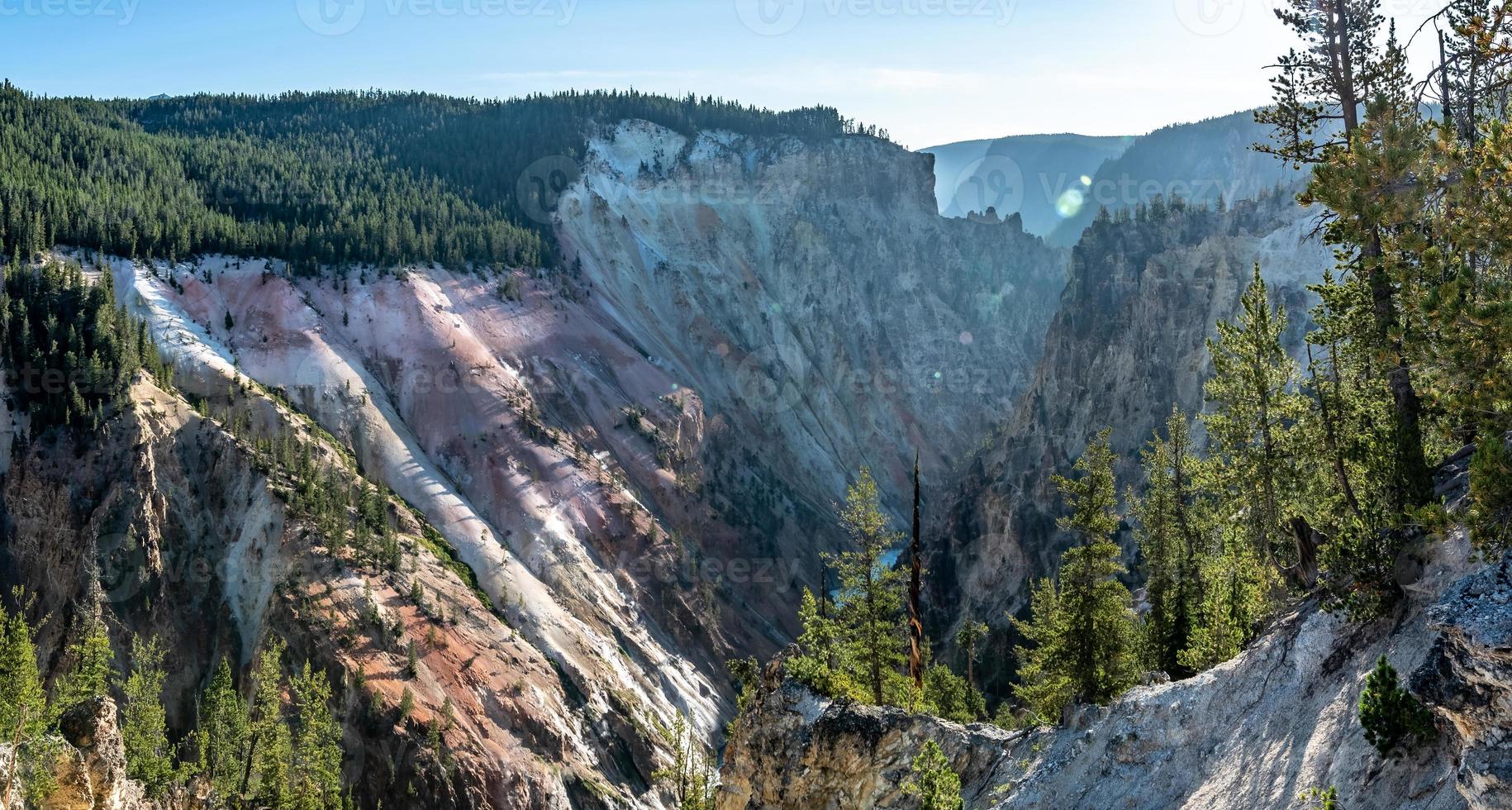 Artista Point Cachoeira Natureza em Yellowstone Wyoming foto