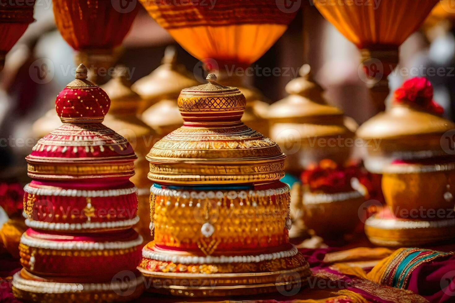 indiano Casamento decoração Ideias. gerado por IA foto