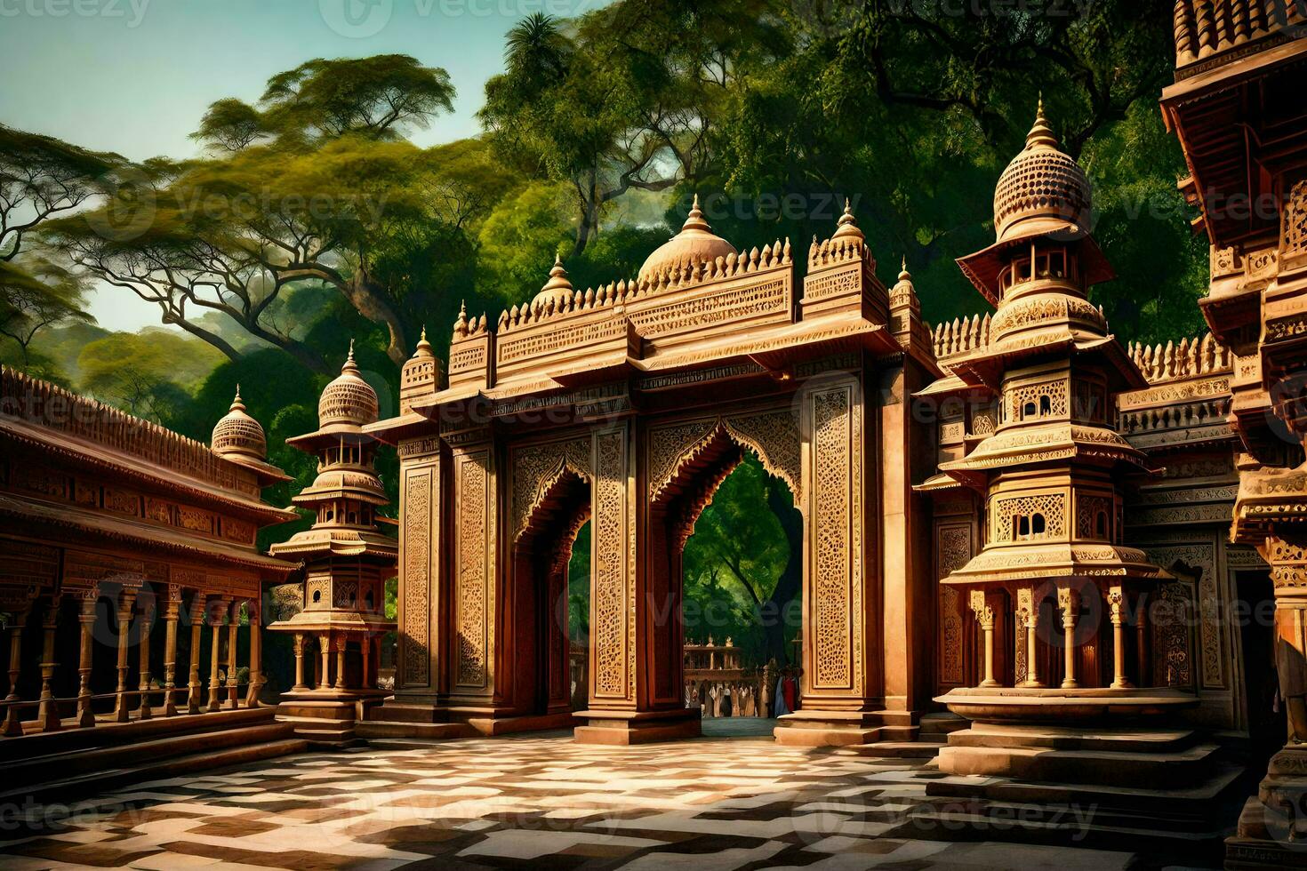 a arquitetura do Índia. gerado por IA foto
