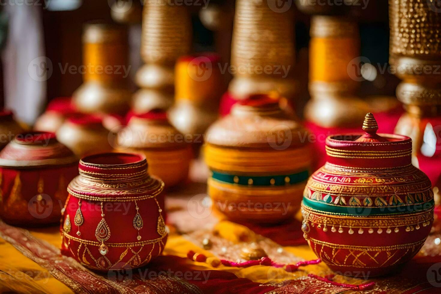 indiano Casamento decoração Ideias. gerado por IA foto